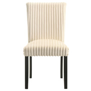  Coaster Furniture Dermott 106512CRM Set of 2 Upholstered Parson Dining Side Chair - Cream IMAGE 2