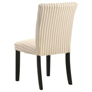 Coaster Furniture Dermott 106512CRM Set of 2 Upholstered Parson Dining Side Chair - Cream IMAGE 3