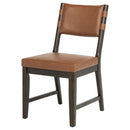  Coaster Furniture Tegan 107072 Set of 2 Faux Leather Upholstered Dining Side Chair - Cognac IMAGE 10