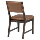  Coaster Furniture Tegan 107072 Set of 2 Faux Leather Upholstered Dining Side Chair - Cognac IMAGE 11