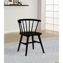  Coaster Furniture Jeffries 107202BLK Set of 2 Windsor Wood Dining Side Chair - Black IMAGE 6