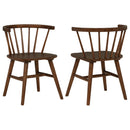  Coaster Furniture Jeffries 107202WAL Set of 2 Windsor Wood Dining Side Chair - Walnut IMAGE 1