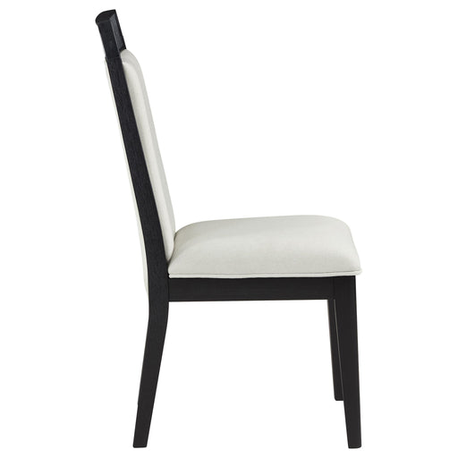  Coaster Furniture Brookmead 108233 Set of 2 Dining Side Chair - Ivory/Black IMAGE 2