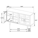  Coaster Furniture Middleton 108545BLK 4-door Sideboard Server with Dual Drawers - Black IMAGE 11