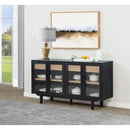  Coaster Furniture Middleton 108545BLK 4-door Sideboard Server with Dual Drawers - Black IMAGE 3
