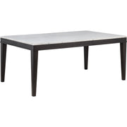  Coaster Furniture Averill 121291 72-inch Rectangular White Marble Top Dining Table - Coffee Bean IMAGE 1