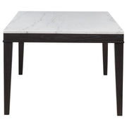  Coaster Furniture Averill 121291 72-inch Rectangular White Marble Top Dining Table - Coffee Bean IMAGE 11