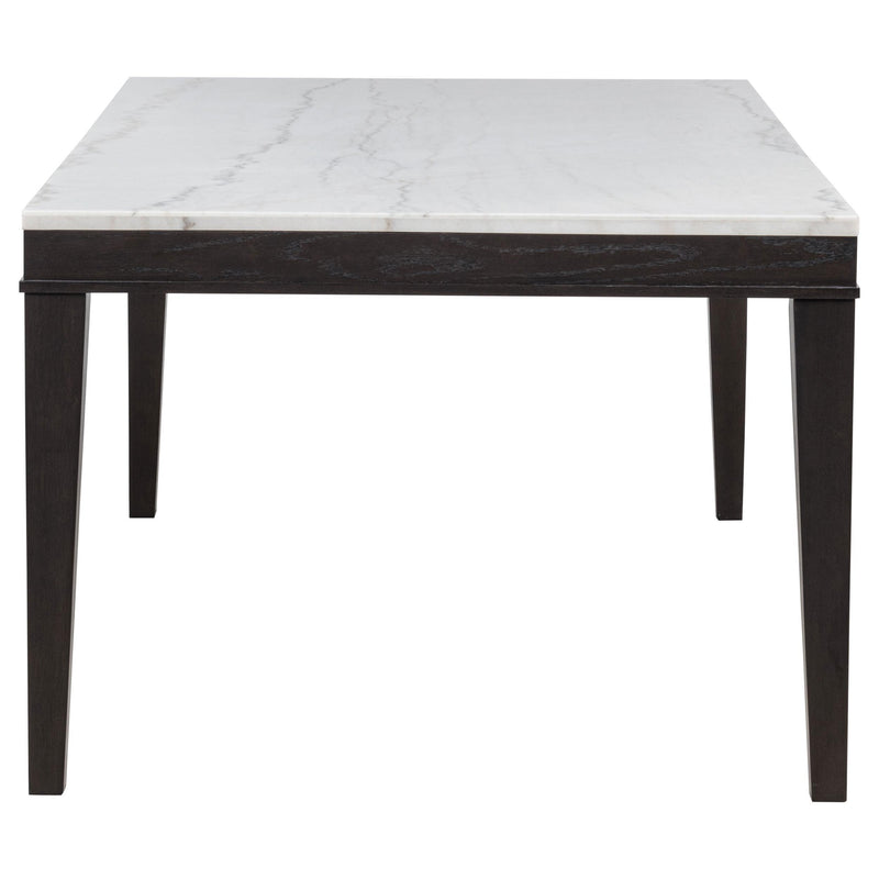  Coaster Furniture Averill 121291 72-inch Rectangular White Marble Top Dining Table - Coffee Bean IMAGE 11