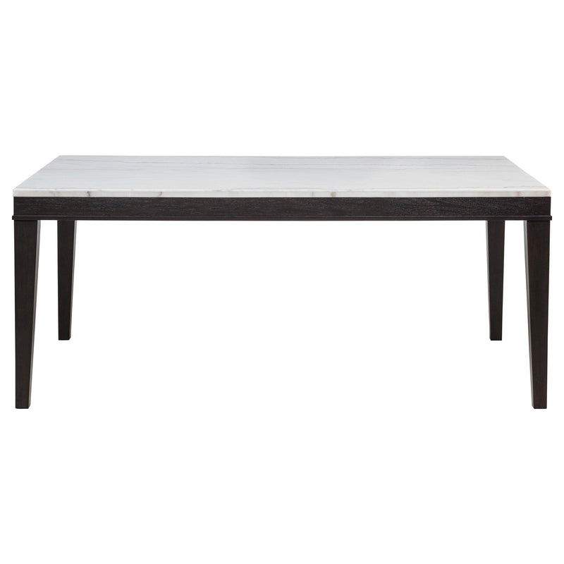  Coaster Furniture Averill 121291 72-inch Rectangular White Marble Top Dining Table - Coffee Bean IMAGE 6