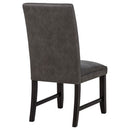  Coaster Furniture Averill 121292GRY Set of 2 Faux Leather Upholstered Dining Side Chair - Dark Grey IMAGE 11