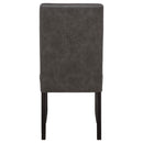  Coaster Furniture Averill 121292GRY Set of 2 Faux Leather Upholstered Dining Side Chair - Dark Grey IMAGE 8