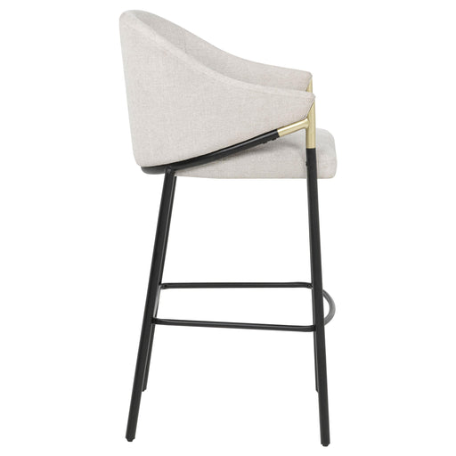  Coaster Furniture Chadwick 183437N Set of 2 Fabric Upholstered Bar Chair - Beige IMAGE 2