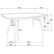  Coaster Furniture Croyden 193731 73-inch Rectangular Dining Table - Weathered Natural IMAGE 10