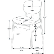  Coaster Furniture Benford 193832 Set of 2 Dining Side Chair Wood Seat - Dark Brown IMAGE 14