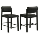 Coaster Furniture Kehoe 193929BLK Set of 2 Upholstered Counter Height Chair - Black IMAGE 1