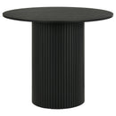  Coaster Furniture Hamlyn 193938BLK 43-inch Round Wood Counter Height Dining Table - Black IMAGE 1