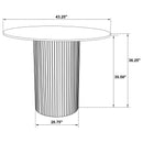  Coaster Furniture Hamlyn 193938BLK 43-inch Round Wood Counter Height Dining Table - Black IMAGE 7
