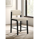  Coaster Furniture Kehoe 193939BLK Set of 2 Upholstered Counter Height Chair - Cream/Black IMAGE 4