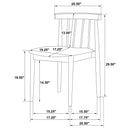  Coaster Furniture Cullen 193942BLK Set of 2 Dining Side Chair Upholstered Seat - Black IMAGE 11