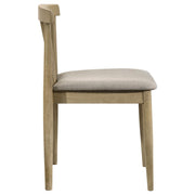  Coaster Furniture Cullen 193942NAT Set of 2 Dining Side Chair Upholstered Seat - Natural Oak IMAGE 5
