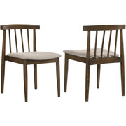  Coaster Furniture Cullen 193942WAL Set of 2 Dining Side Chair Upholstered Seat - Walnut IMAGE 1