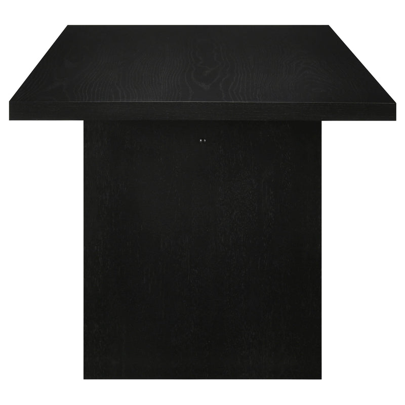  Coaster Furniture Decker 193951BLK 82-inch Rectangular Wood Dining Table - Black IMAGE 3