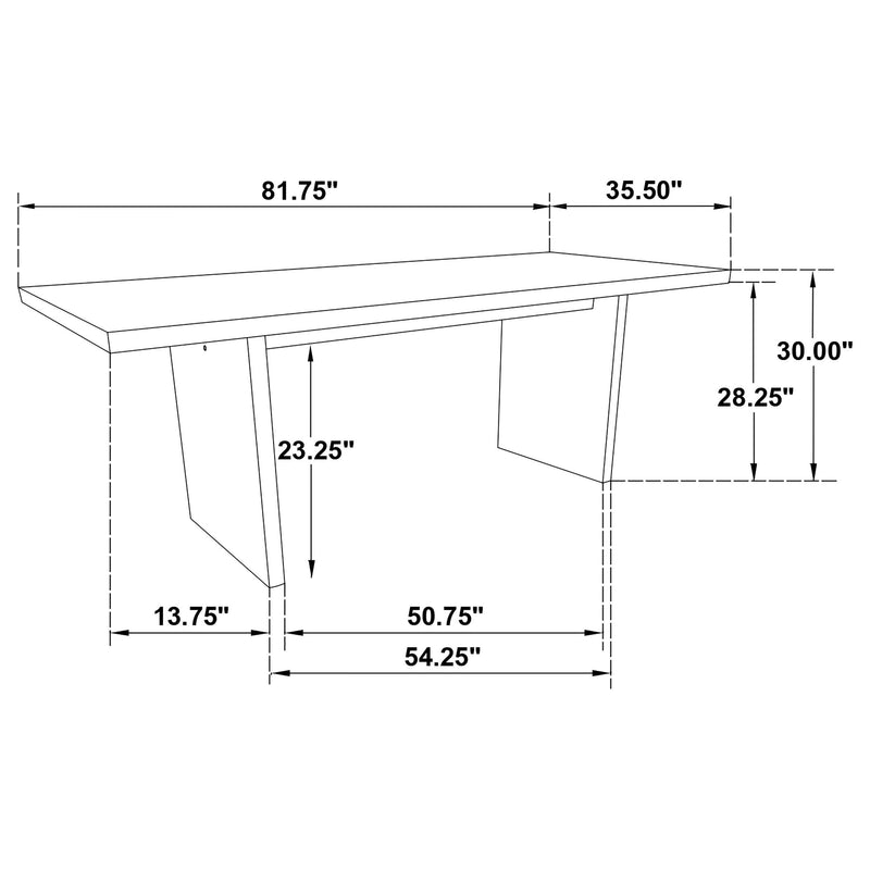  Coaster Furniture Decker 193951BLK 82-inch Rectangular Wood Dining Table - Black IMAGE 9