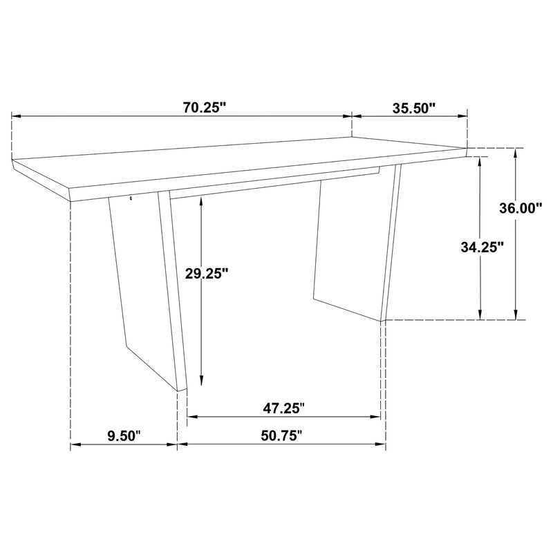  Coaster Furniture Decker 193958WAL 70-inch Rectangular Wood Counter Height Dining Table - Dark Walnut IMAGE 9