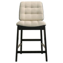  Coaster Furniture Redbridge 193959BLK Set of 2 Velvet Upholstered Counter Chair - Cream/Black IMAGE 6