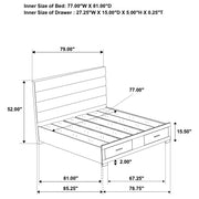  Coaster Furniture Felicity 203510KE Eastern King Storage Bed - White High Gloss IMAGE 8