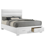  Coaster Furniture Felicity 203510KE Eastern King Storage Bed - White High Gloss IMAGE 9