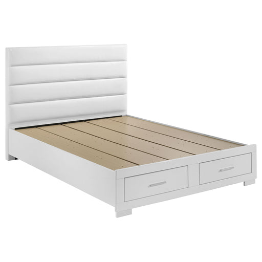  Coaster Furniture Felicity 203510KW California King Storage Bed - White High Gloss IMAGE 1
