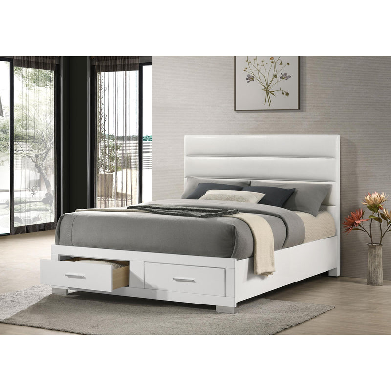  Coaster Furniture Felicity 203510KW California King Storage Bed - White High Gloss IMAGE 5