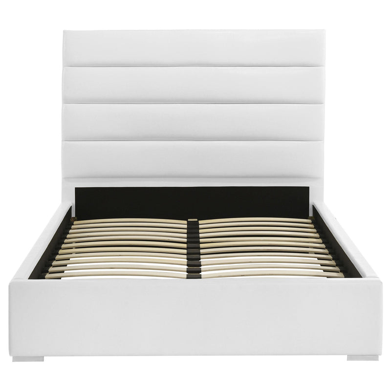  Coaster Furniture Felicity 203511F 53-inch Upholstered Full Platform Bed - White IMAGE 3