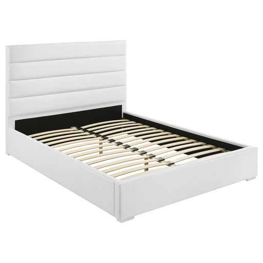  Coaster Furniture Felicity 203511Q 53-inch Upholstered Queen Platform Bed - White IMAGE 1