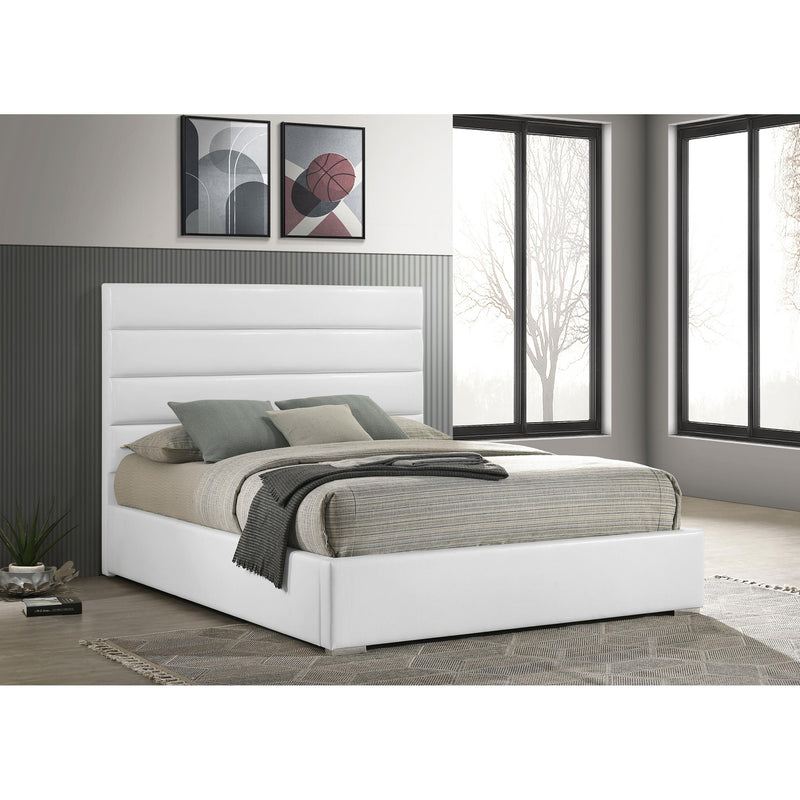  Coaster Furniture Felicity 203511Q 53-inch Upholstered Queen Platform Bed - White IMAGE 6