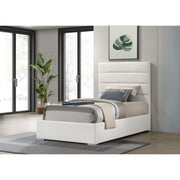  Coaster Furniture Felicity 203511T 53-inch Upholstered Twin Platform Bed - White IMAGE 4