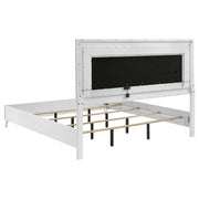  Coaster Furniture Cassia 215791KE Eastern King LED Panel Bed - White High Gloss IMAGE 2