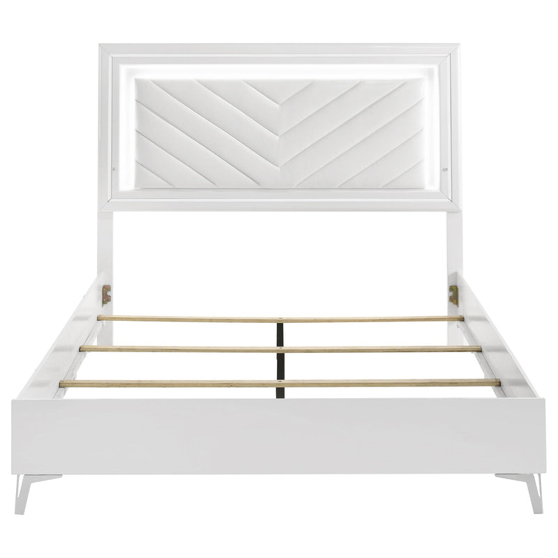  Coaster Furniture Cassia 215791Q Queen LED Panel Bed - White High Gloss IMAGE 11
