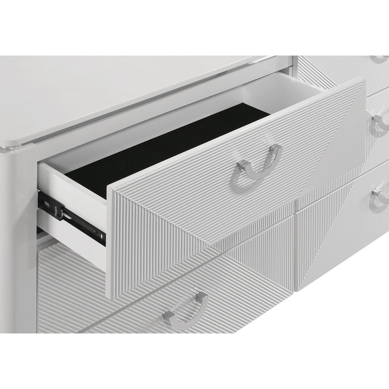  Coaster Furniture Cassia 215793 6-drawer Bedroom Dresser Cabinet - White High Gloss IMAGE 7