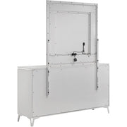  Coaster Furniture Cassia 215793M 6-drawer Dresser Cabinet with Mirror - White High Gloss IMAGE 4