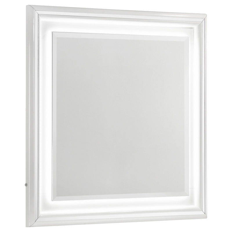  Coaster Furniture Cassia 215794 Dresser Mirror - White High Gloss IMAGE 6