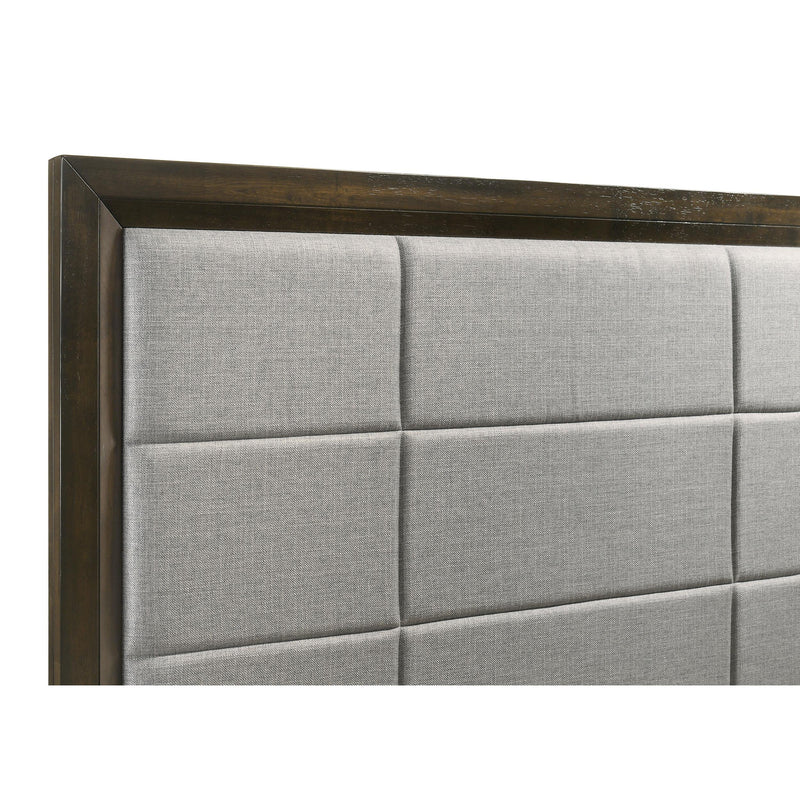 Coaster Furniture Atlas 215971KW 63-inch California King Upholstered Panel Bed - Grey/Dark Oak IMAGE 5