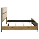  Coaster Furniture Bennett 222901KE 78-inch Eastern King Upholstered Panel Bed - Cream/Light Oak IMAGE 4