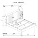  Coaster Furniture Arielle 223111KE Eastern King Bookcase Panel Storage Bed - Light Oak IMAGE 15