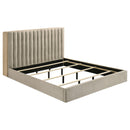  Coaster Furniture Arielle 223111KE Eastern King Bookcase Panel Storage Bed - Light Oak IMAGE 1