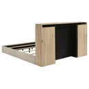  Coaster Furniture Arielle 223111KE Eastern King Bookcase Panel Storage Bed - Light Oak IMAGE 4