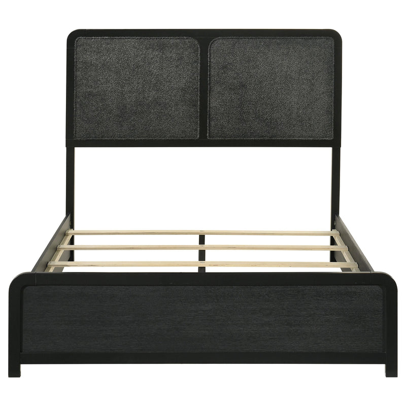  Coaster Furniture Cavelle 223661F 51-inch Upholstered Full Panel Bed - Black IMAGE 10