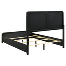  Coaster Furniture Cavelle 223661F 51-inch Upholstered Full Panel Bed - Black IMAGE 3