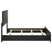  Coaster Furniture Cavelle 223661F 51-inch Upholstered Full Panel Bed - Black IMAGE 5